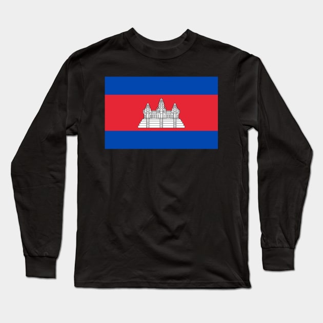 Cambodia Long Sleeve T-Shirt by Wickedcartoons